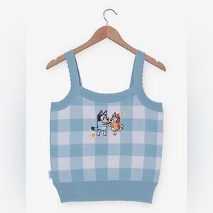 NWT Bluey Bingo & Bluey Gingham Women's Knit Tank - BoxLunch Exclusive SIZE M